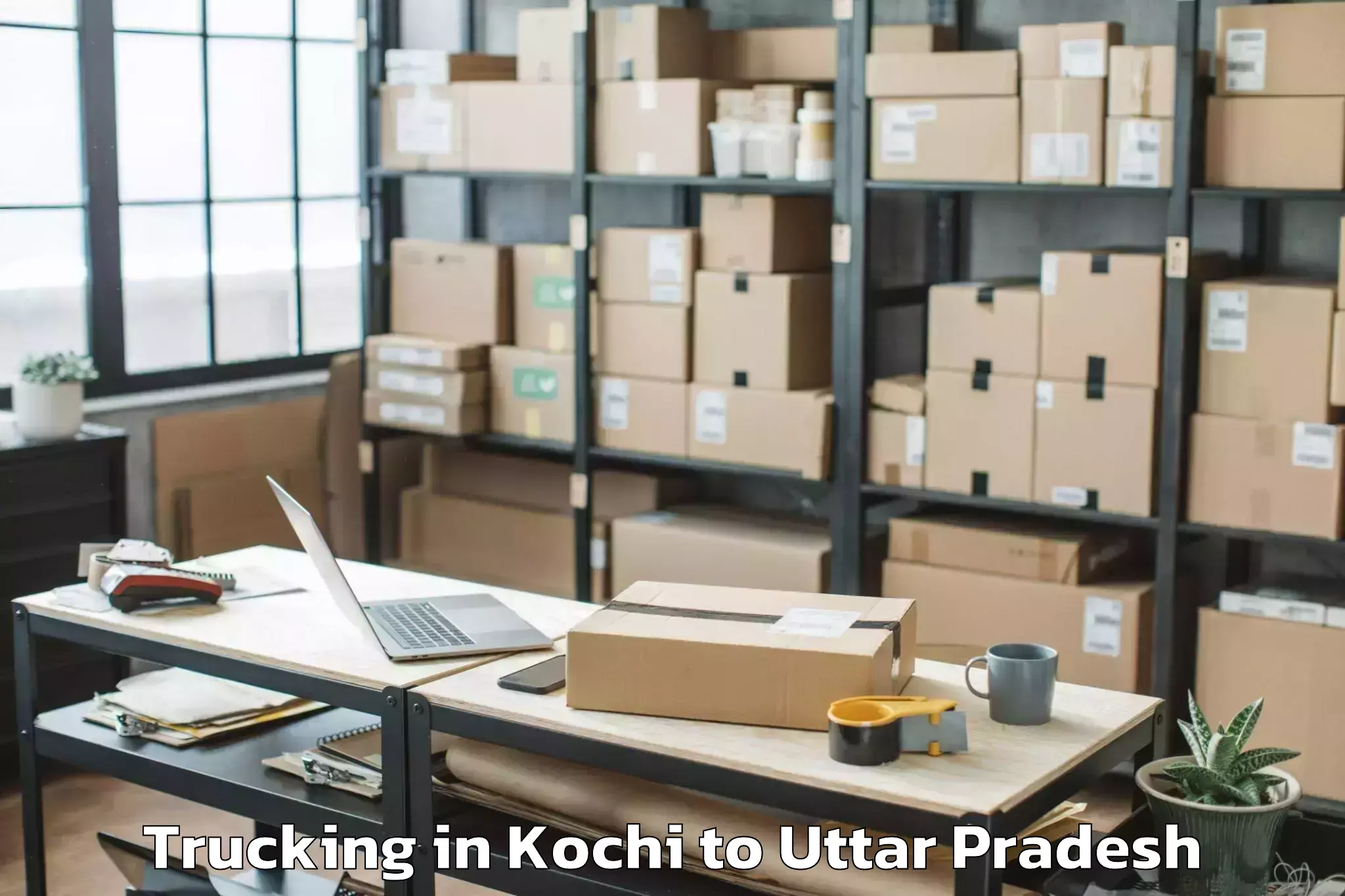 Book Kochi to Kalpi Trucking Online